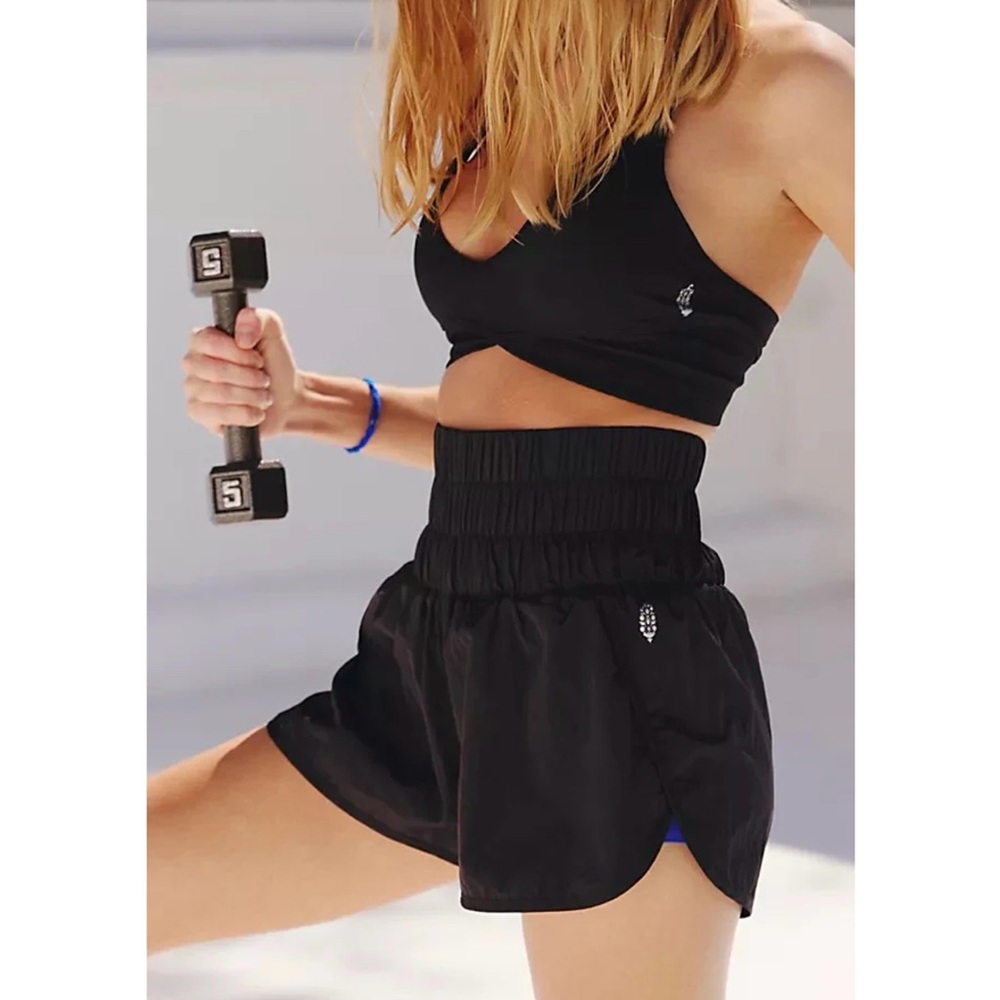 Free People Movement Way Home Shorts Black Workout Pilates Yoga Shorts Size XS